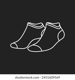 Socks Vector, Socks Outline, Socks Vector, Pair of Socks, Vector Illustration Background