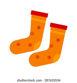 Socks, winter, christmas icon vector image.Can also be used for christmas, celebrations, observances and holidays. Suitable for use on web apps, mobile apps and print media.