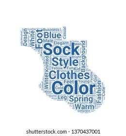 socks word cloud. tag cloud about socks