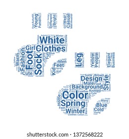 socks word cloud. tag cloud about socks