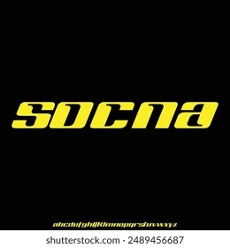 SOCNA bold condensed font for poster and head line