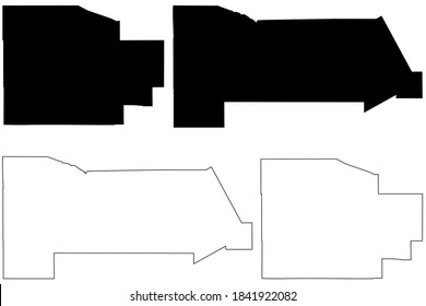 Socorro and San Miguel County, New Mexico (U.S. county, United States of America, USA, U.S., US) map vector illustration, scribble sketch map