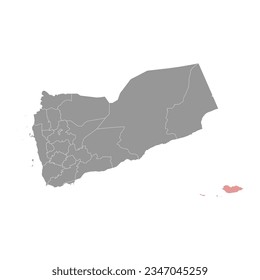 Socotra governorate, administrative division of the country of Yemen. Vector illustration.