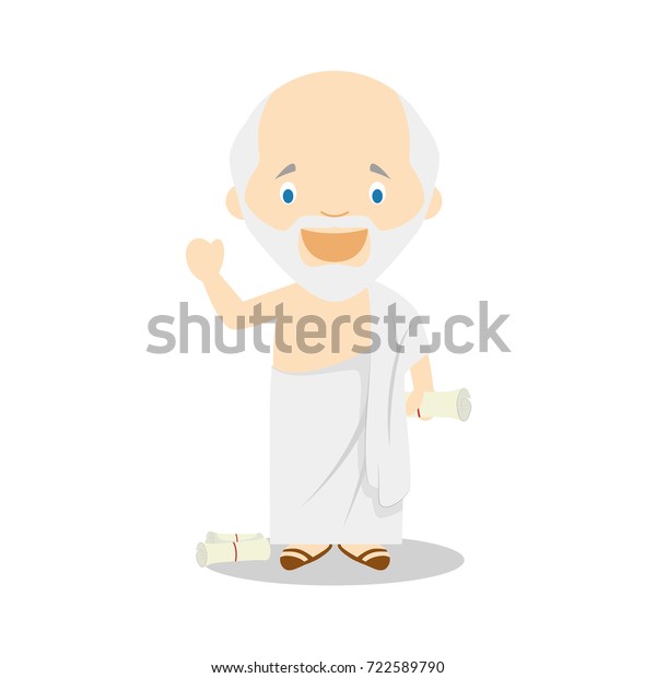 Socrates Cartoon Character Vector Illustration Kids Stock Vector ...