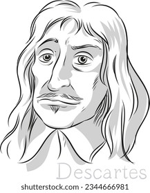 Socrates Greek Philosopher Hand drawn line art Portrait Illustration