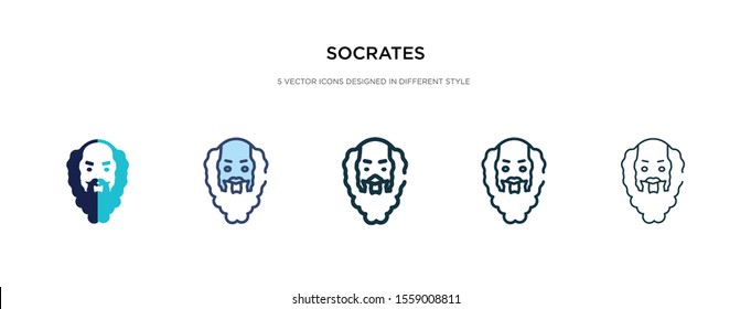 socrates icon in different style vector illustration. two colored and black socrates vector icons designed in filled, outline, line and stroke style can be used for web, mobile, ui