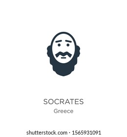 Socrates icon vector. Trendy flat socrates icon from greece collection isolated on white background. Vector illustration can be used for web and mobile graphic design, logo, eps10