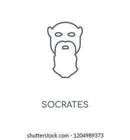 Socrates linear icon. Socrates concept stroke symbol design. Thin graphic elements vector illustration, outline pattern on a white background, eps 10.