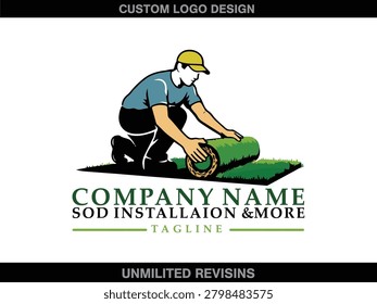 SOD Installation Services Vector Logo Design 