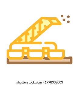 sod peat collector machine color icon vector. sod peat collector machine sign. isolated symbol illustration