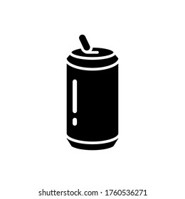 Soda in aluminum can flat icon vector