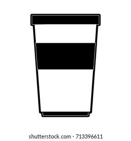 soda beverage in disposable cup icon image 