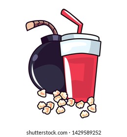 soda boom popcorn boom comic pop art