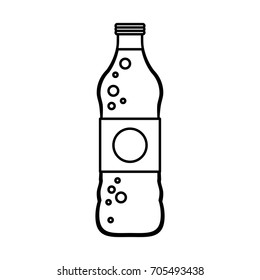 soda bottle with blank label icon image 