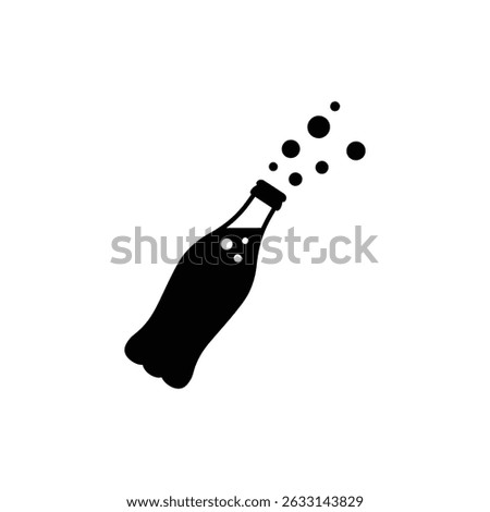 Soda Bottle with Bubble Trail for Fizzy Beverage Design