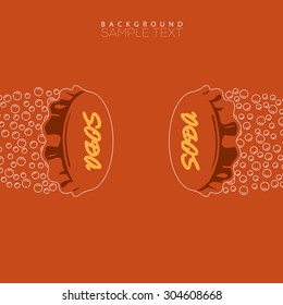 Soda bottle cap card vector illustration