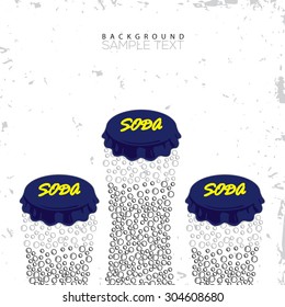 Soda bottle cap card vector illustration