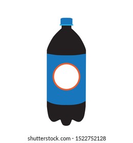 soda bottle.  colored vector illustration.  white background.