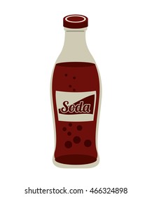 soda bottle drink icon vector illustration design