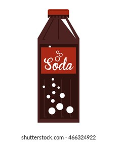 soda bottle drink icon vector illustration design