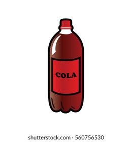 Soda Bottle Icon in Color Gradient Vector