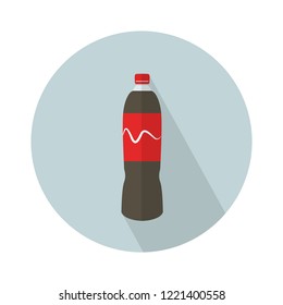 soda bottle icon. Flat illustration of cola bottle. plastic soda isolated on white background. cola sign symbol