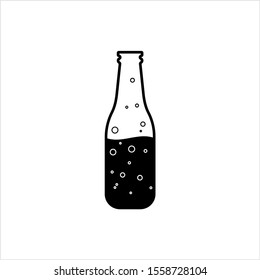 Soda Bottle Icon, Soda Bottle With Straw Vector Art Illustration