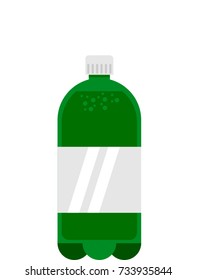Soda bottle isolated front view vector illustration