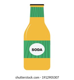 Soda bottle vector illustration vintage summer drink food drink symbol vector illustration.
