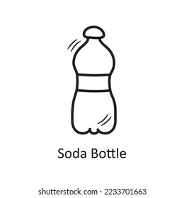  Soda Bottle vector outline Icon Design illustration. Bakery Symbol on White background EPS 10 File