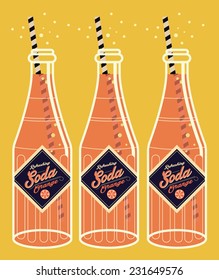 Soda Bottle/bottled Soda Drink/soft Drink Vector/illustration