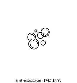 Soda, bubble icon, detergent. Simple drawing from lines, isolated.