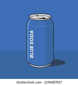 Soda Can Blue Soda Cola Coke Cartoon Vector