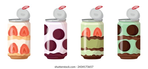 Soda can cakes. Cakes in drinking cans, sweet delights. Trending cake in a drink can. Fluffy Chiffon Cake In A Can.