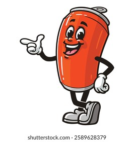 Soda Can Character Mascot Cartoon