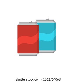 Soda can color icon. Simple line, outline vector of fast foot icons for ui and ux, website or mobile application