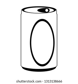 Soda can drink black and white