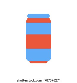 Soda can drinks flat icon