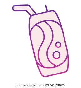 Soda can flat icon. Lemonade violet icons in trendy flat style. Beverage can gradient style design, designed for web and app. Eps 10