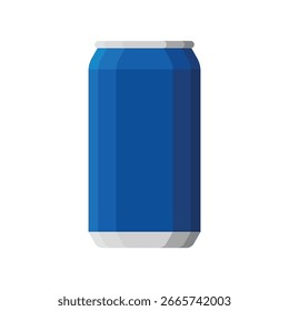 Soda can flat vector illustration on white background