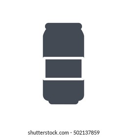 Soda Can Food Icon Solid Drink silhouette