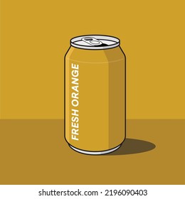 Soda Can Fresh Orange Soda Cola Coke Cartoon Vector