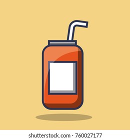 soda can fresh straw drink cold