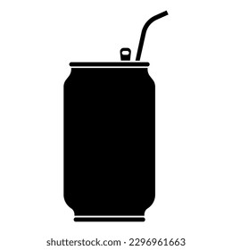 Soda can icon. Aluminum bottle can vector illustration.