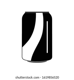 soda can icon black vector