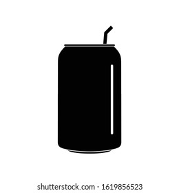 soda can icon black vector