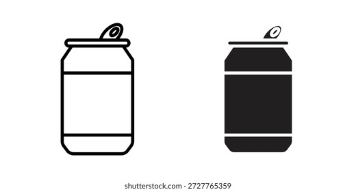 Soda can icon concept. pixel perfect linear ui icon.