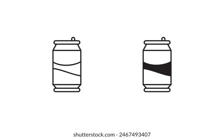 Soda Can icon design with white background stock illustration