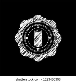 soda can icon drawn on blackboard