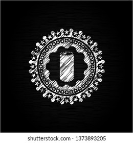 soda can icon drawn on a blackboard